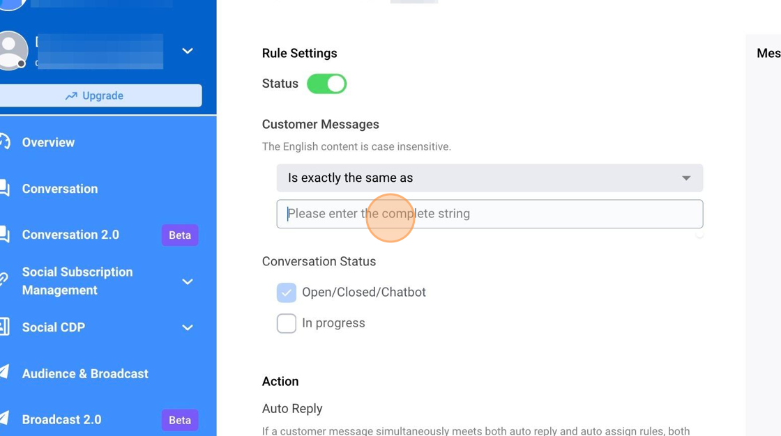 the keyword auto-reply feature provides instant, accurate responses