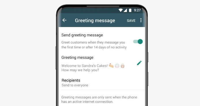 Setting Up a Greeting Message