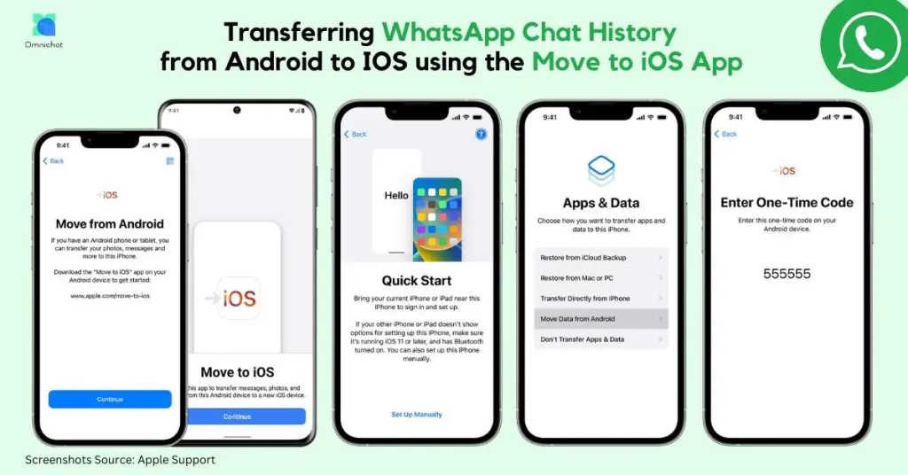 Step-by-step guide to move WhatsApp chats from Android to iPhone using Move to iOS