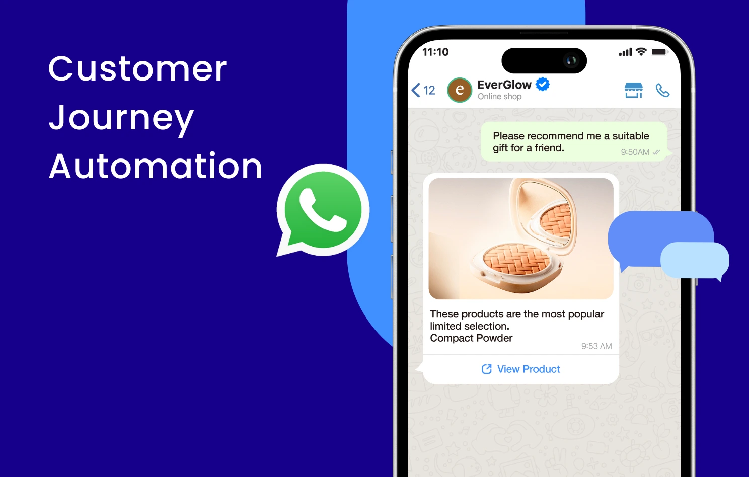 Customer journey automation across WhatsApp, website, and CRM channels