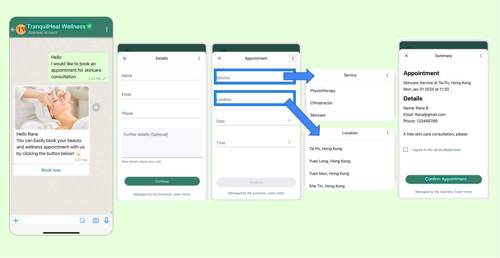 WhatsApp Flows appointment booking to drive higher booking rates