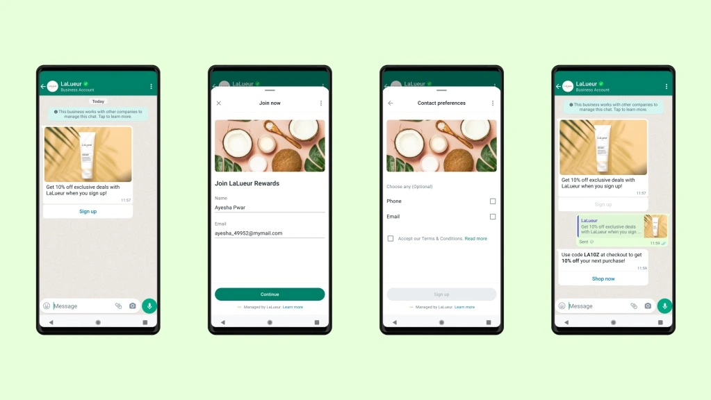 WhatsApp Flows special offers and rewards to capture leads