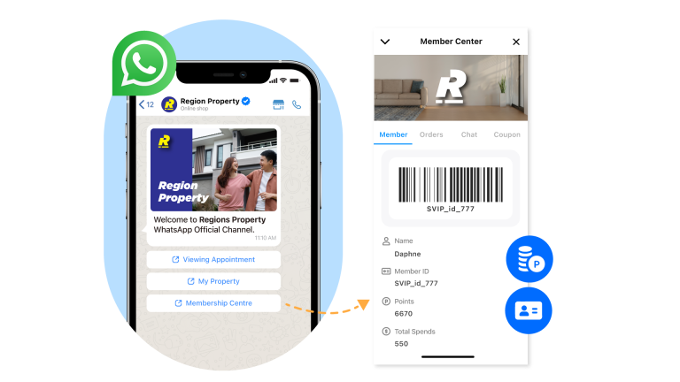 Rewarding referrals and customer loyalty in real estate using WhatsApp