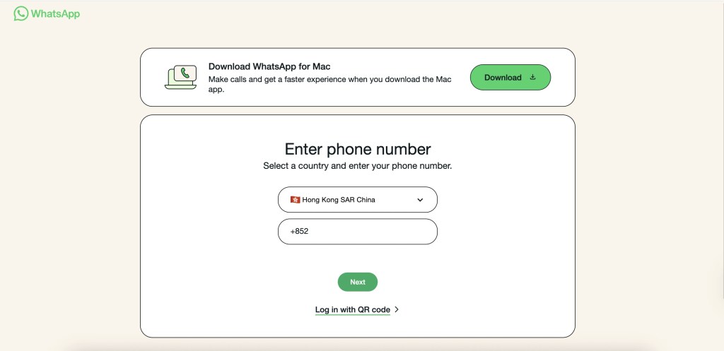 You can now enter your phone number to login WhatsApp Web.