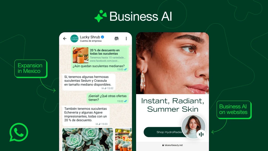 Business AI on WhatsApp and Messenger