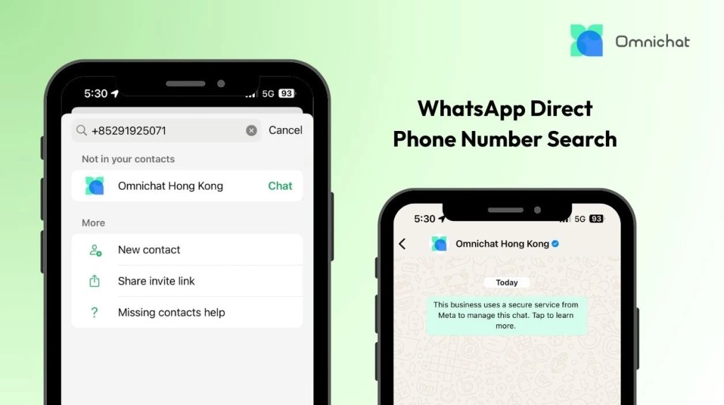WhatsApp direct phone number search without saving contact