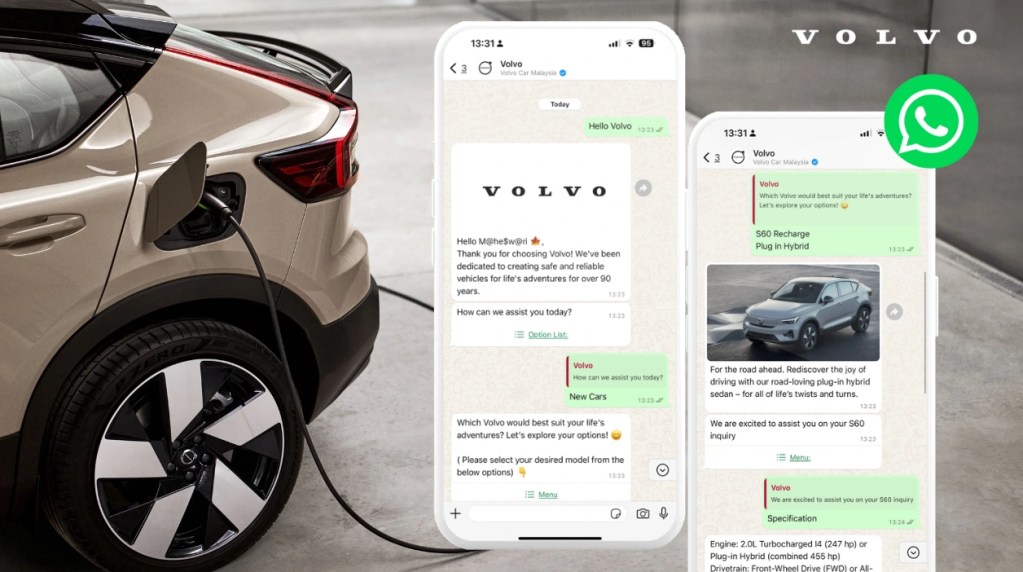 Volvo utilised WhatsApp chatbot for providing 24/7 automated responses