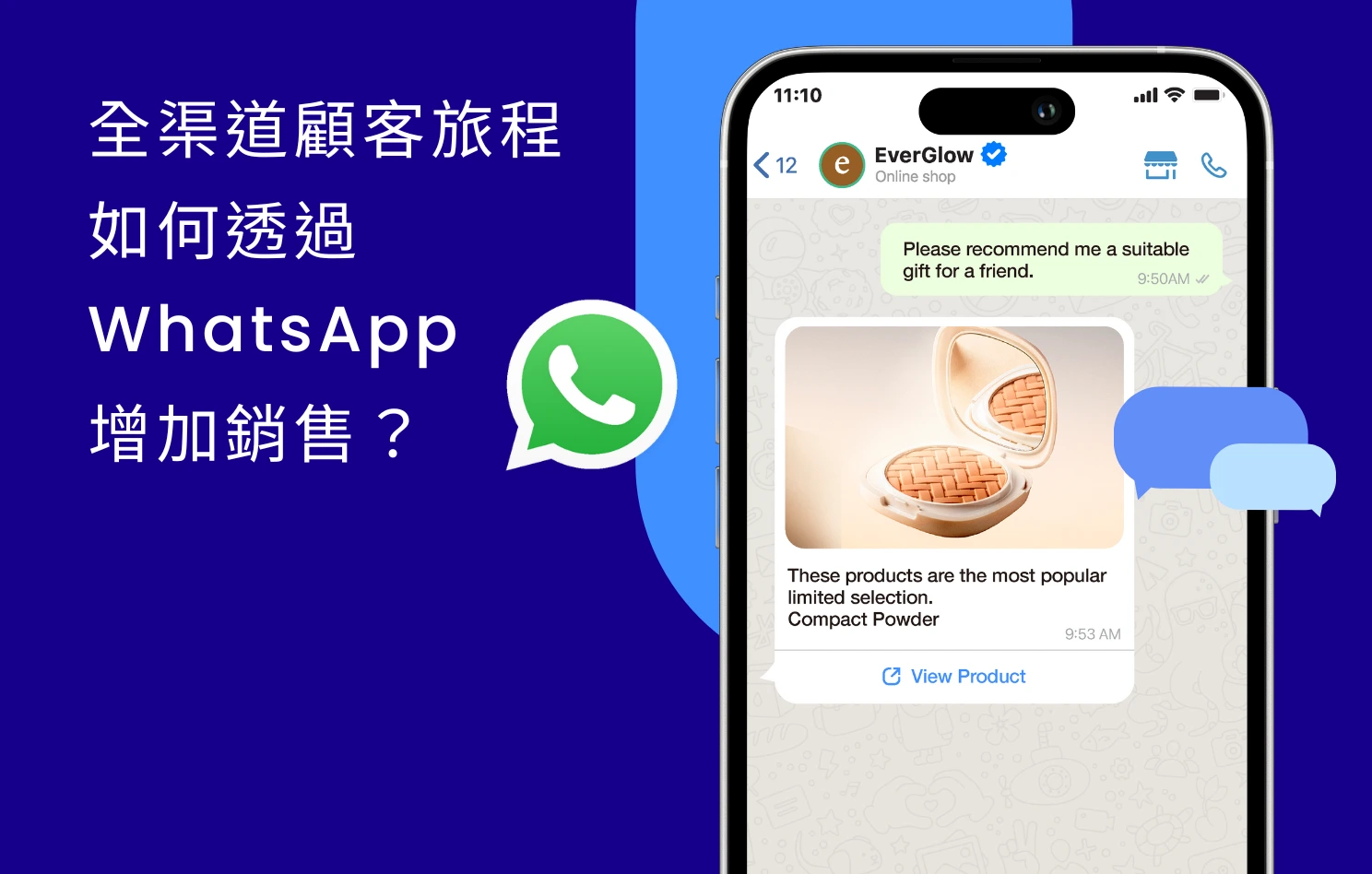 全渠道顧客旅程透過 WhatsApp 提升銷售的應用示意