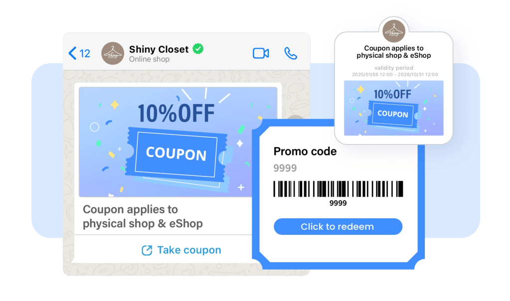 Omnichat allows brands to send engaging WhatsApp coupons and interactive games directly.