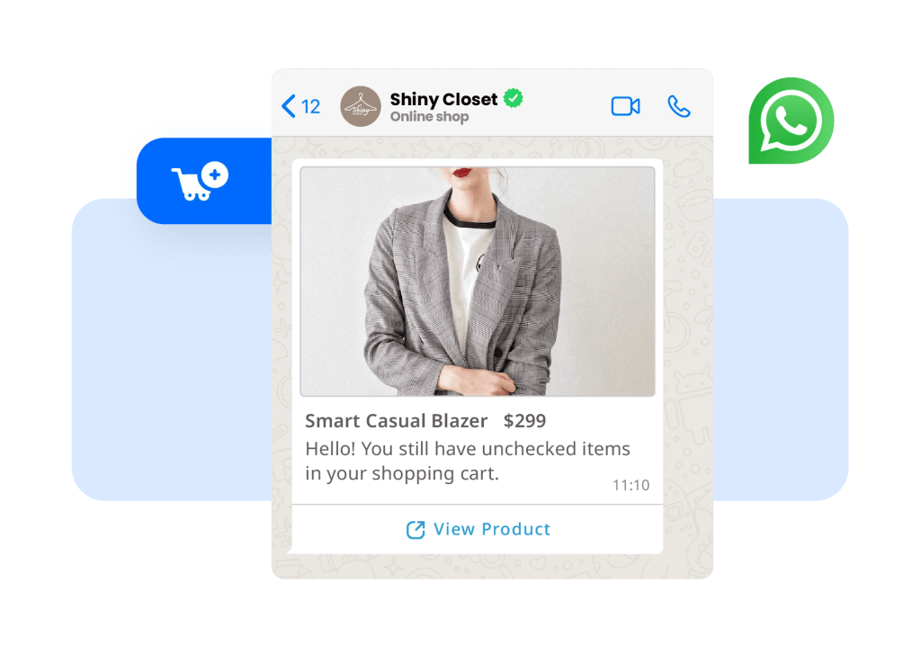 WhatsApp can be a helpful reminder for businesses to recover their customers' abandoned carts.
