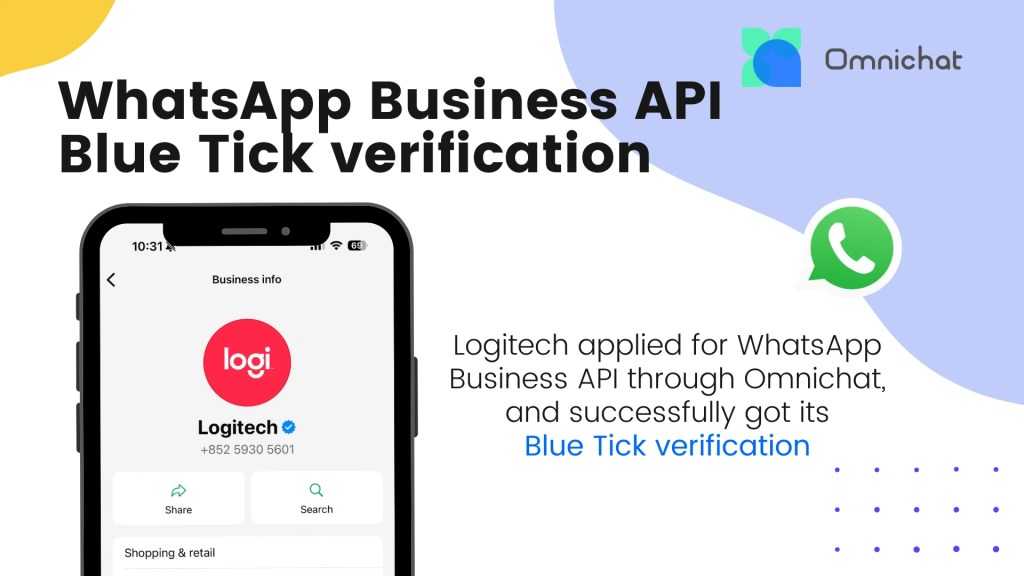 WhatsApp Business API blue tick verification example
