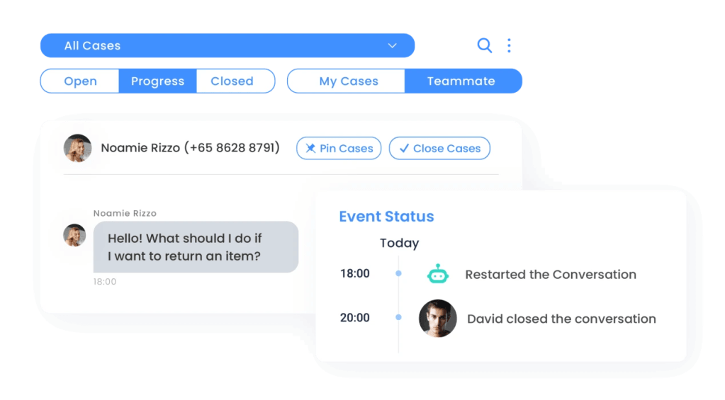  Omnichat supports multi-user management.
