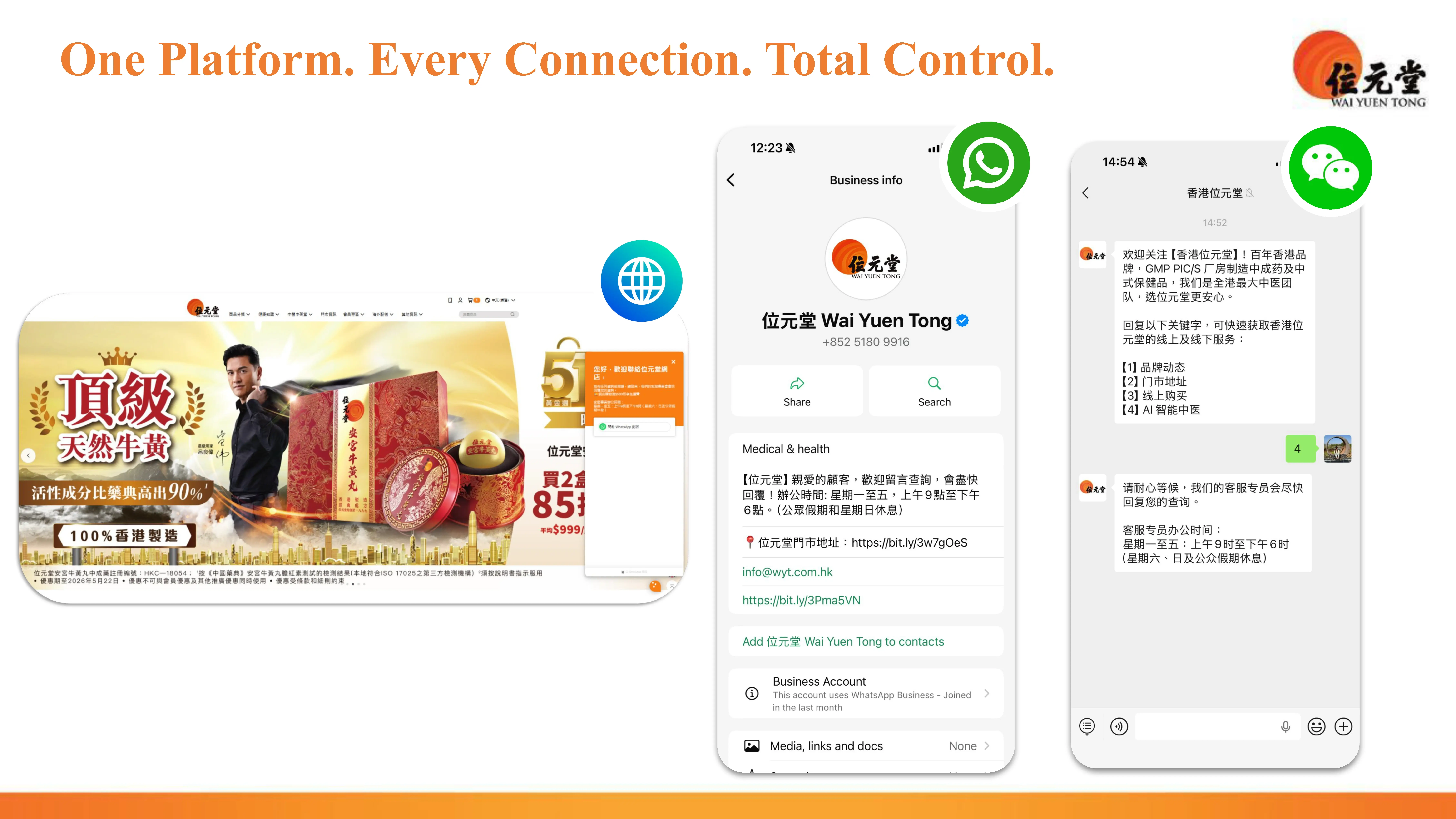 Wai Yuen Tong utilises Omnichat’s omnichannel customer support messaging solution, centralising scattered inquiries and unlocking automation
