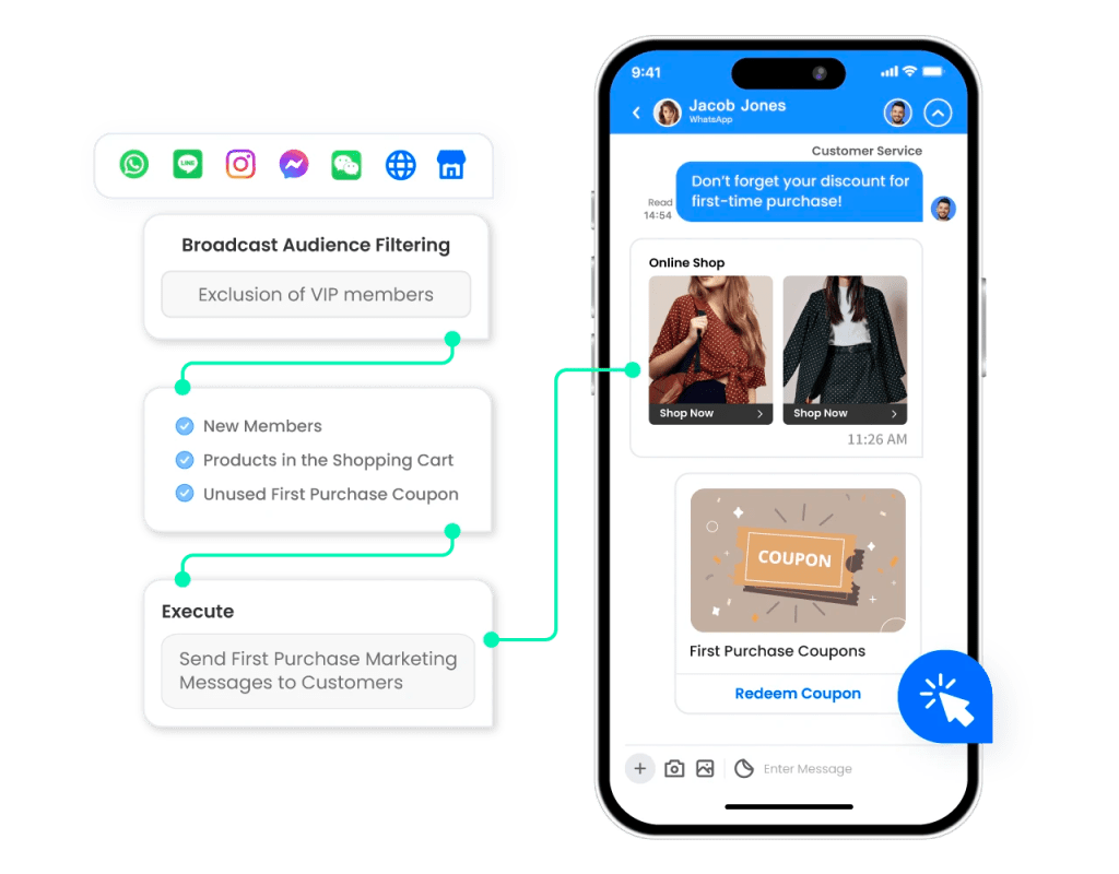 Precision Audience Filtering and personalised Broadcasts
精準受眾篩選與個人化廣播