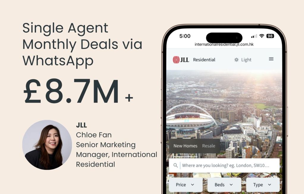 JLL x Omnichat: Single Agent Closes £8.7M+ Monthly Property Deals via WhatsApp Automated Sales Strategy