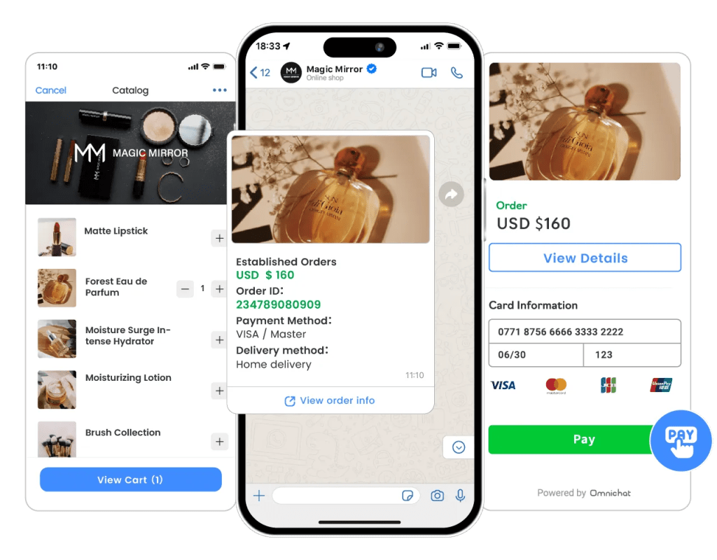 WhatsApp Shop catalog and payment features