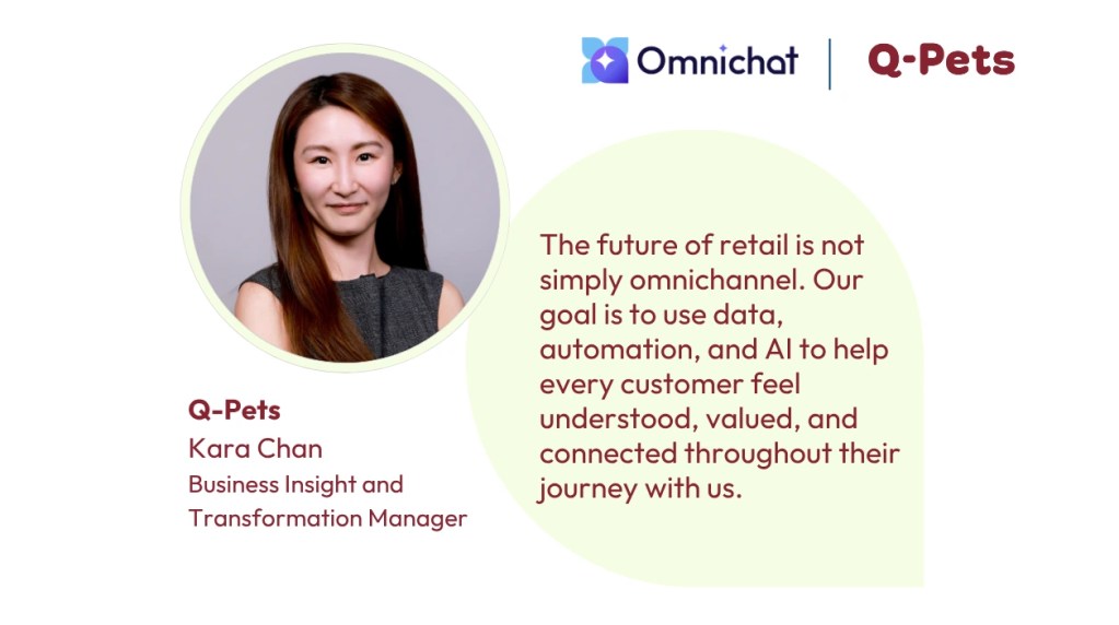 Kara Chan, Business Insight and Transformation Manager at Q-Pets