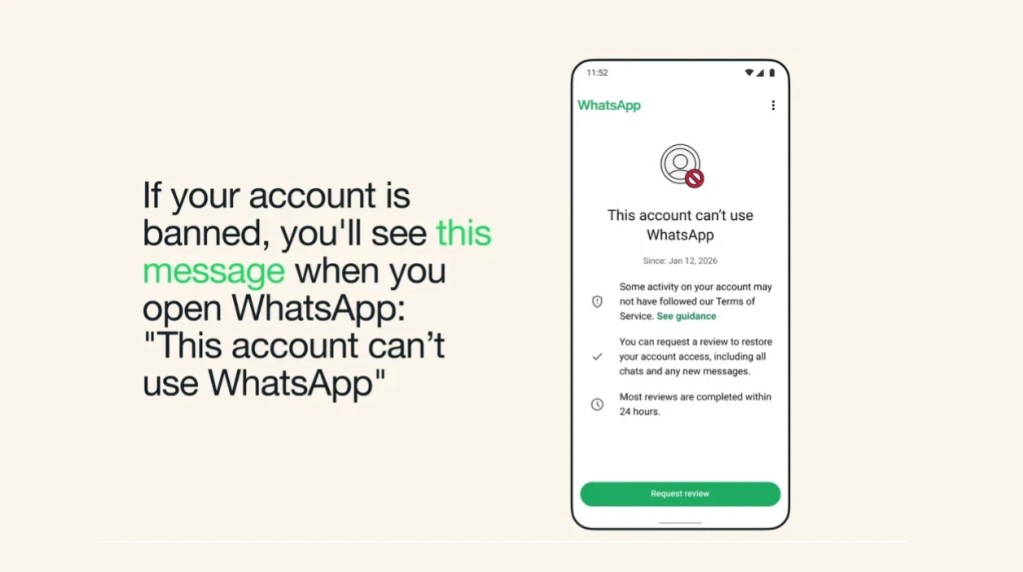 WhatsApp Personal Account Block Statuses

