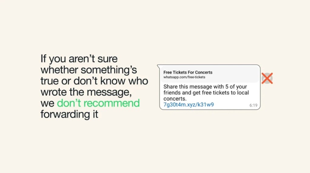 Forwarded messages are labeled and subject to forward limits.